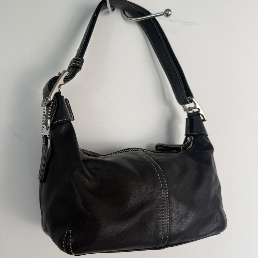 Coach Legacy Demi Hobo Black Leather Shoulder Bag Vintage Y2K 9564 buckle strap